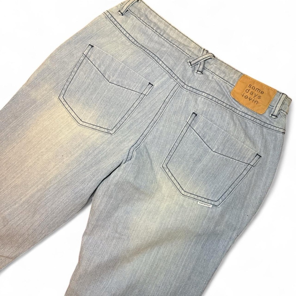 NWT Somedays Lovin Skyfall Distressed 70s Mid-Rise Denim Flare Jeans — SMALL - Picture 7 of 8